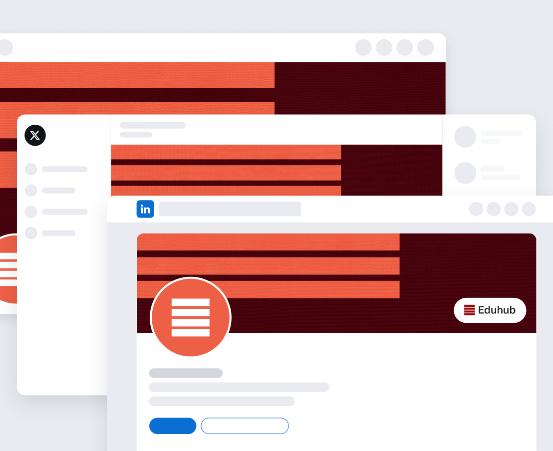 Social Media Assets Eduhub University Webflow Template | BRIX Template