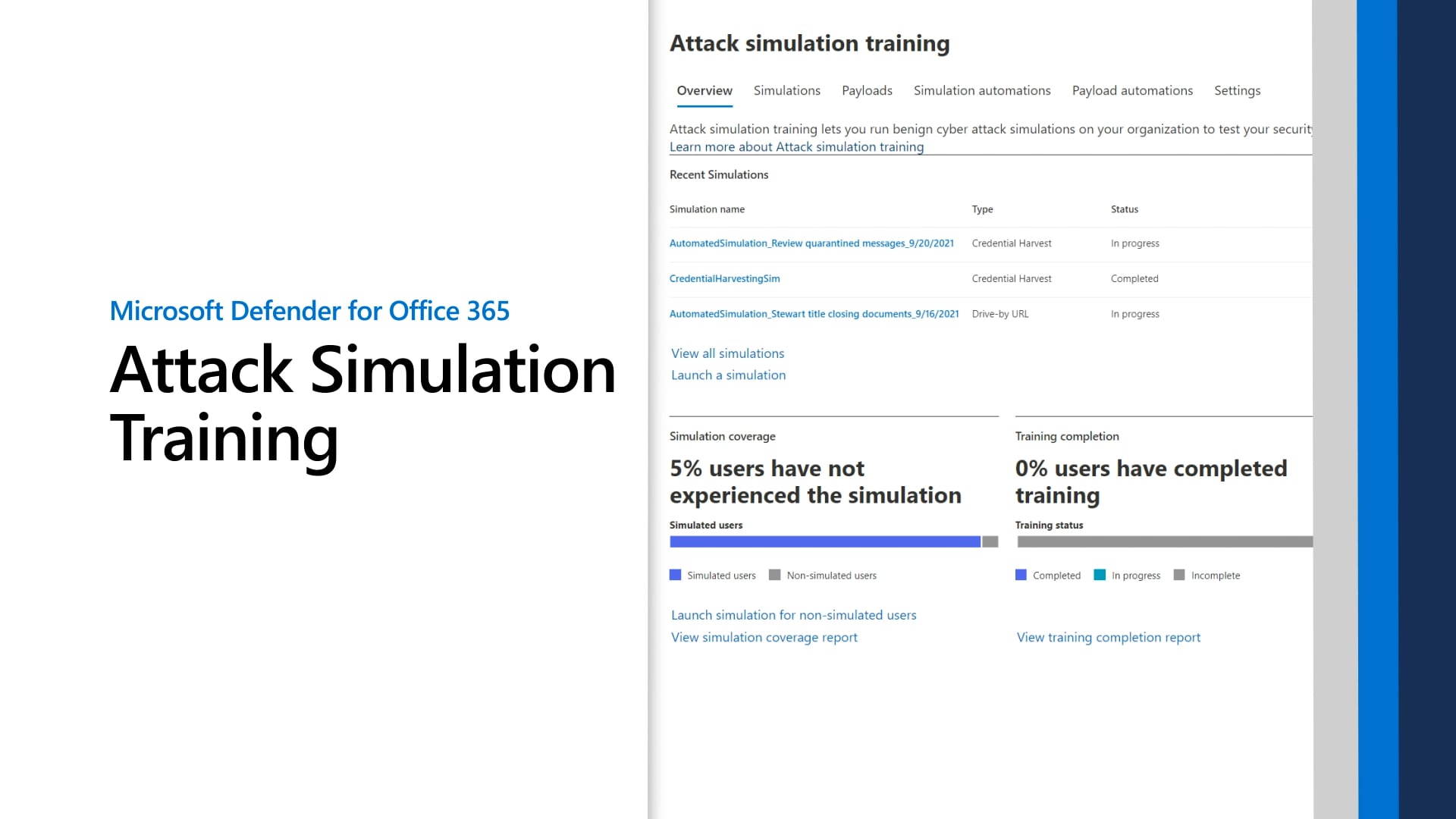 Thumbnail of the video titled "Microsoft Defender for Office 365: Attack simulation training"