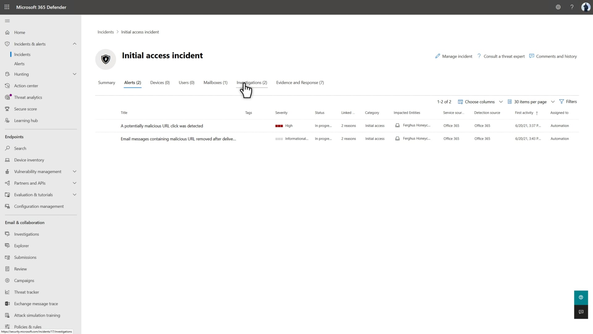 Thumbnail of the video titled "Microsoft Defender for Office 365: Time-of-click protection against phishing attacks"