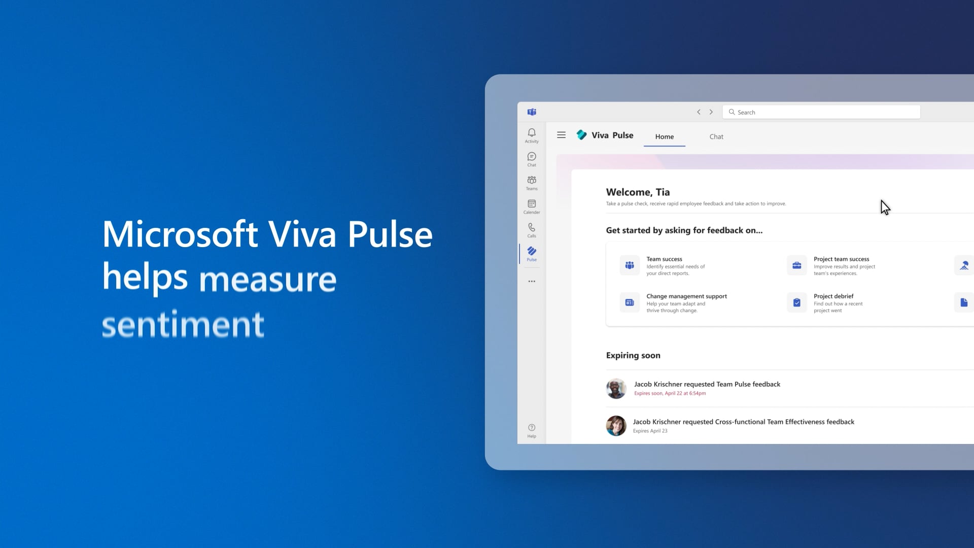 Thumbnail of the video titled "Microsoft Viva Pulse explainer"