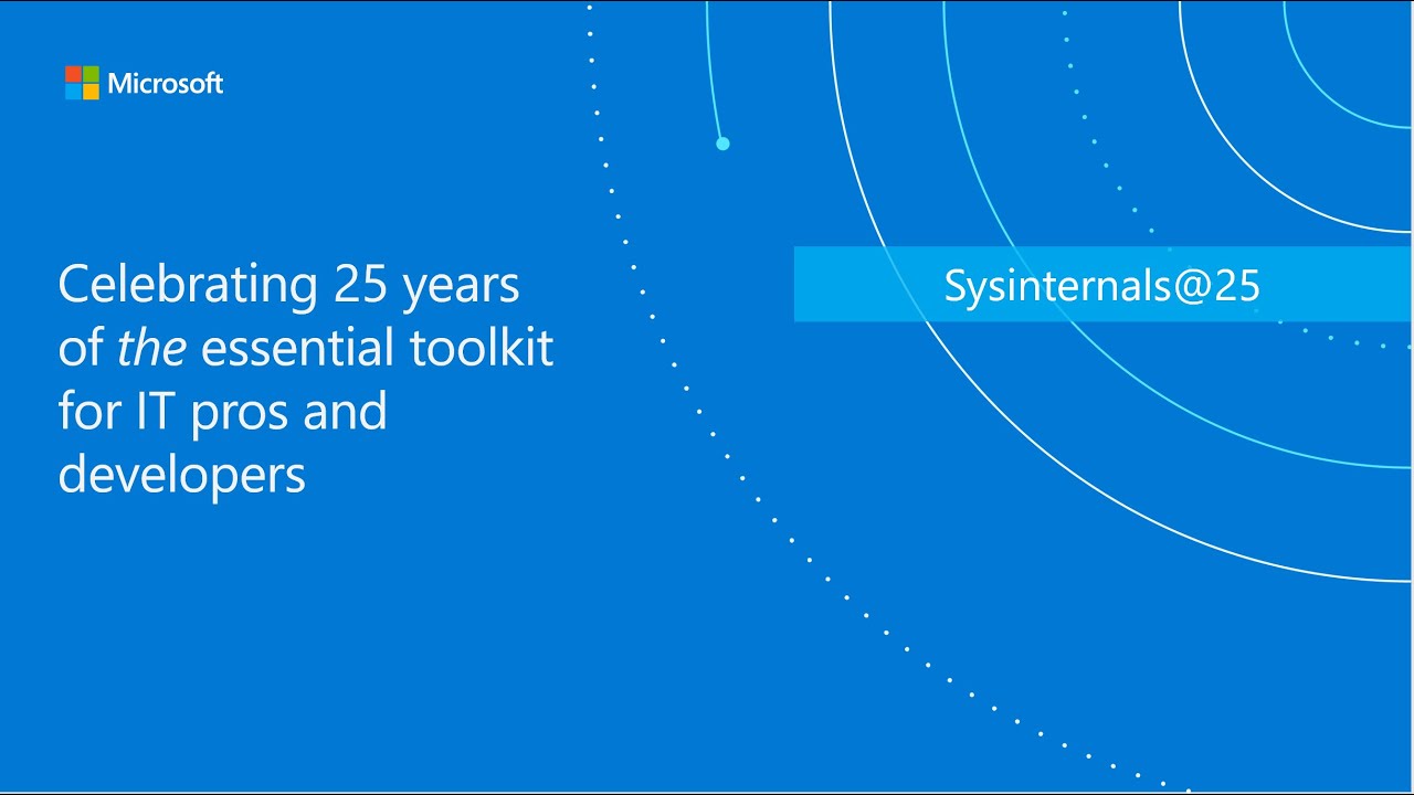 Thumbnail for the event title "Sysnternals @25"