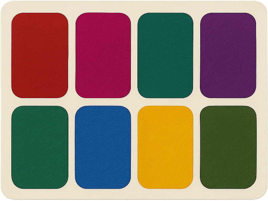 A jewel tone color palette for clothing