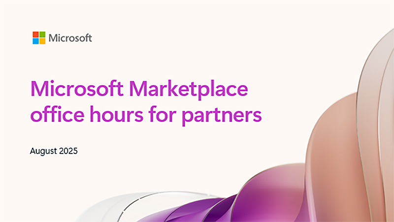 Page banner for the Microsoft Marketplace office hours for partners
