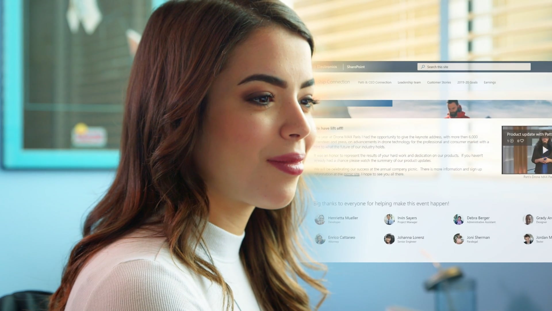 Thumbnail of the video titled "SharePoint news editing sizzle"