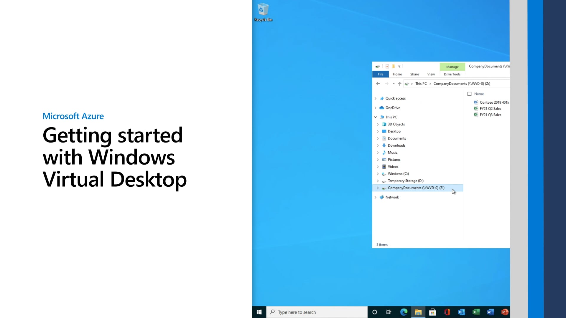 Thumbnail of the video titled "Getting started with Azure Virtual Desktop"