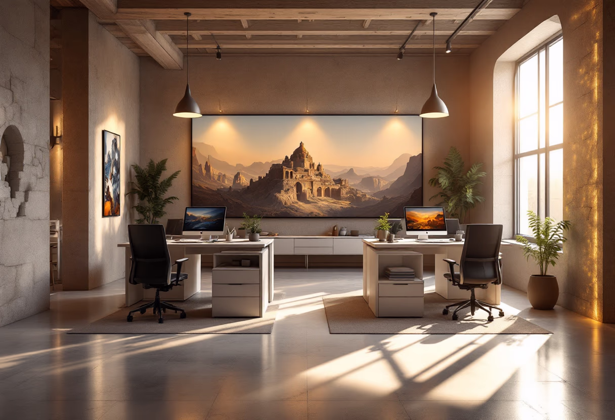 image of office space (for a game development company)
