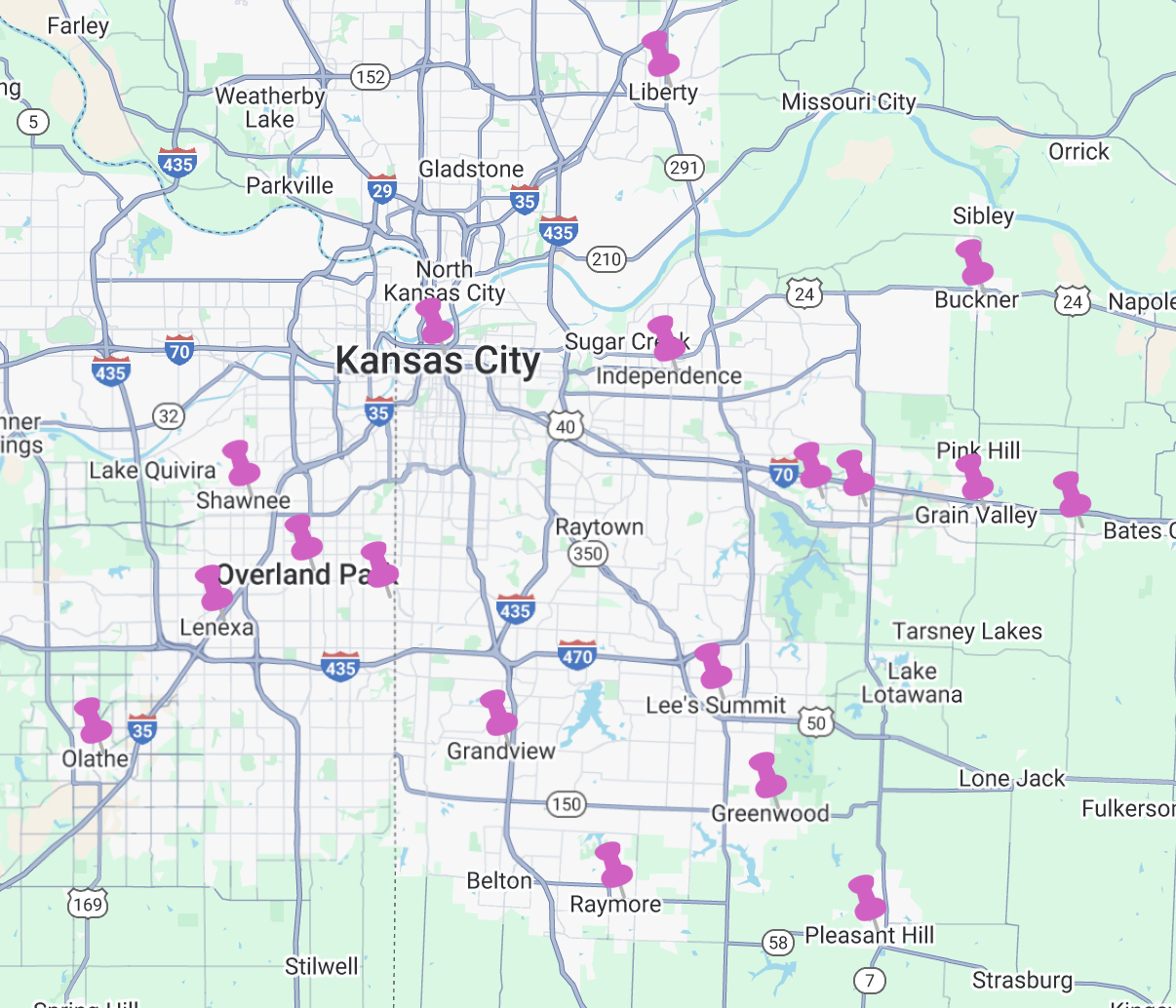 TurfLuv Service Areas