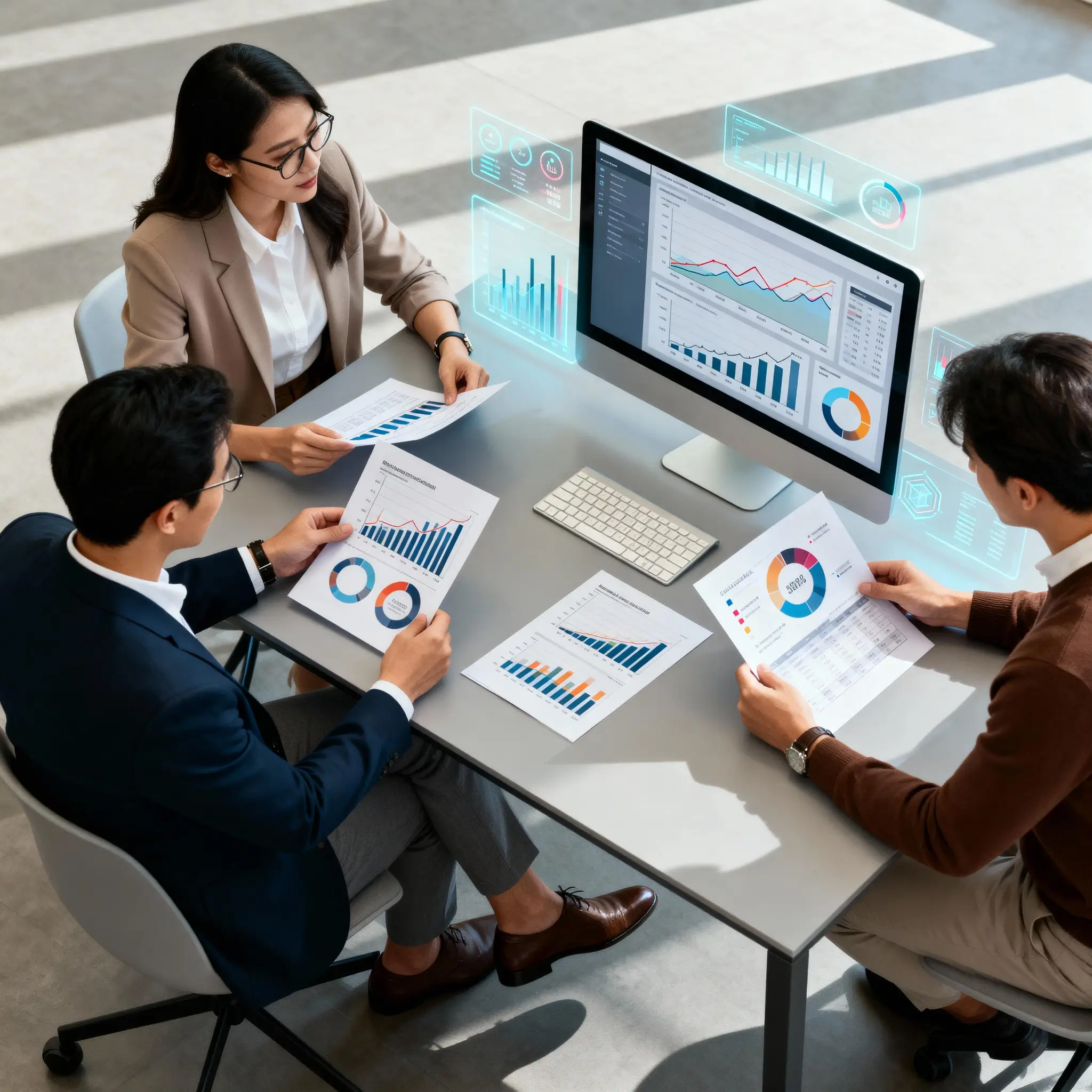 WD Market analysts reviewing e‑commerce business performance and market data