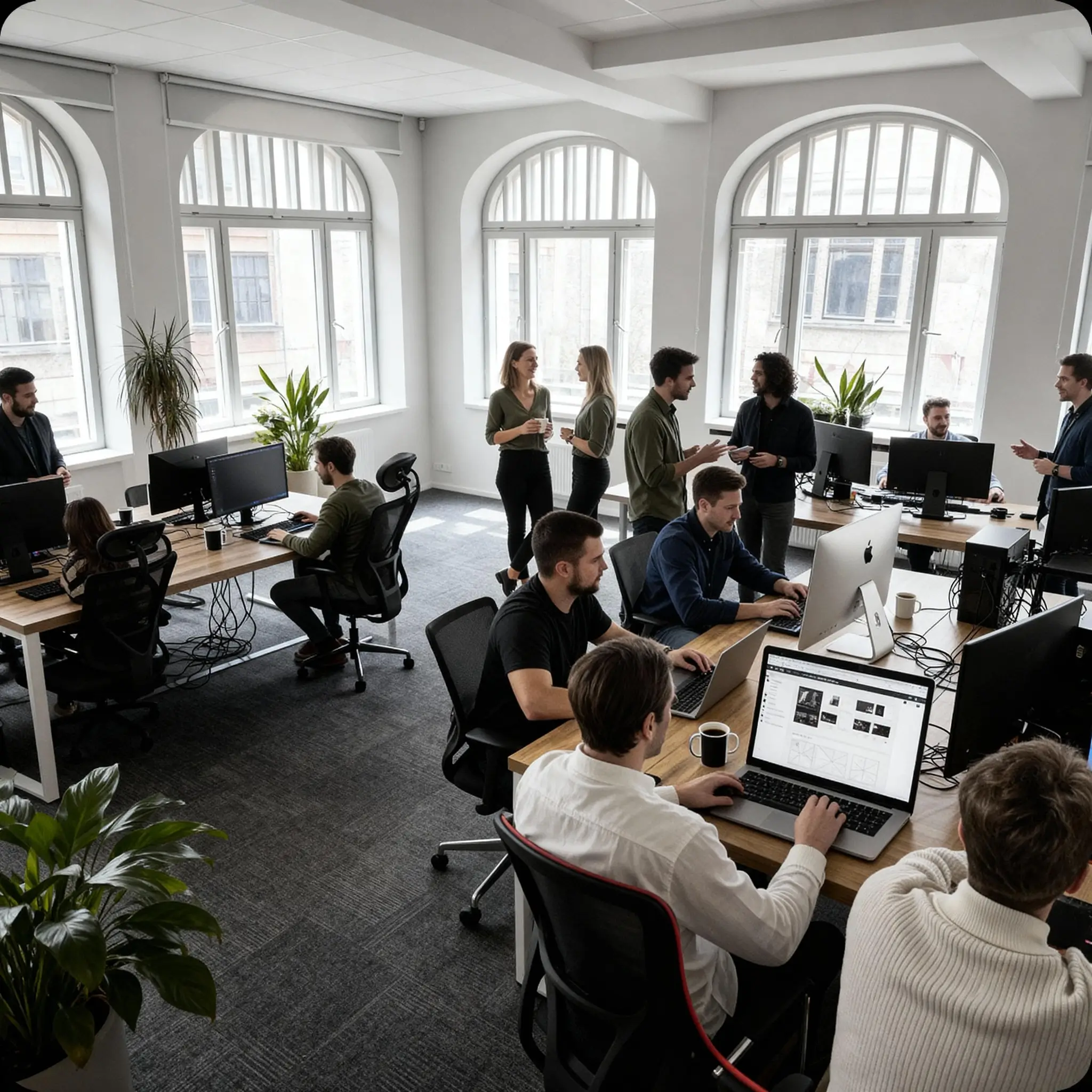 Office with engineers working at their desks
