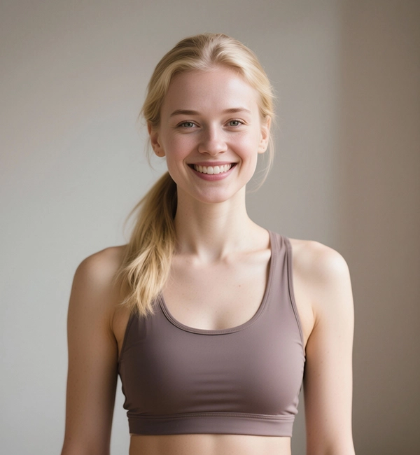 Smiling Woman Portrait Yoga Instructor Lummi AI