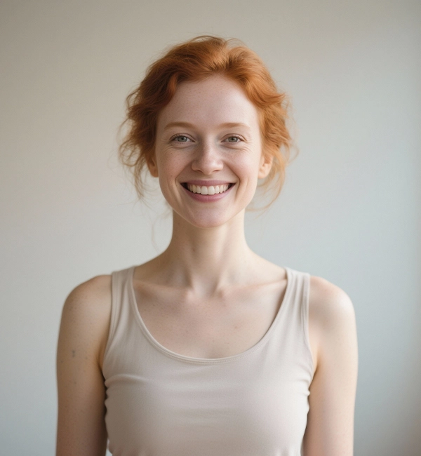 Smiling Woman Portrait Yoga Instructor Lummi AI