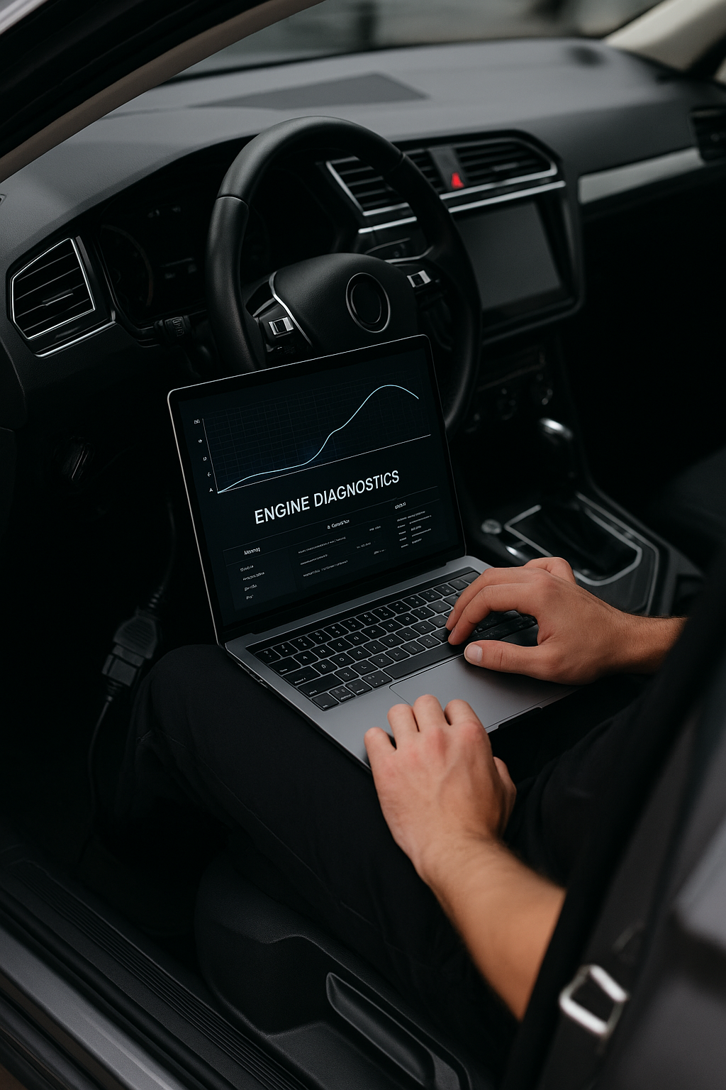 Prüfung ob alles rund läuft am Fahrzeug nach Stage 1 von Performance Plus