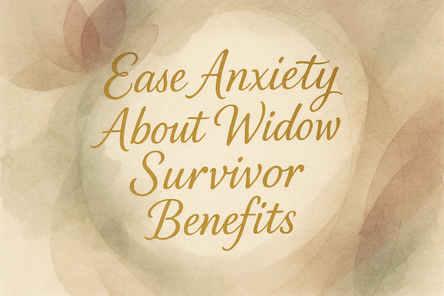 Ease Anxiety About Timing Widow Survivor Benefit Claims