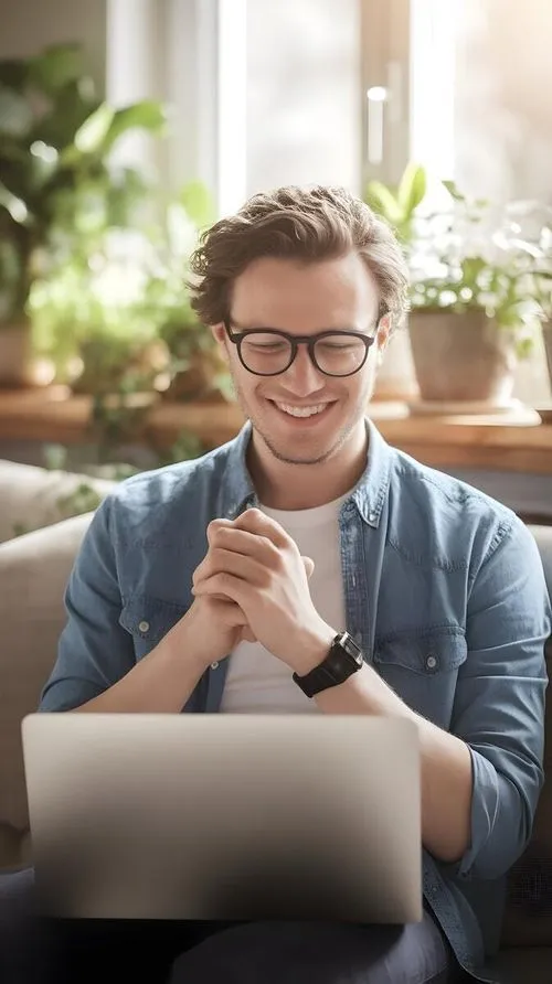 A person working with computer