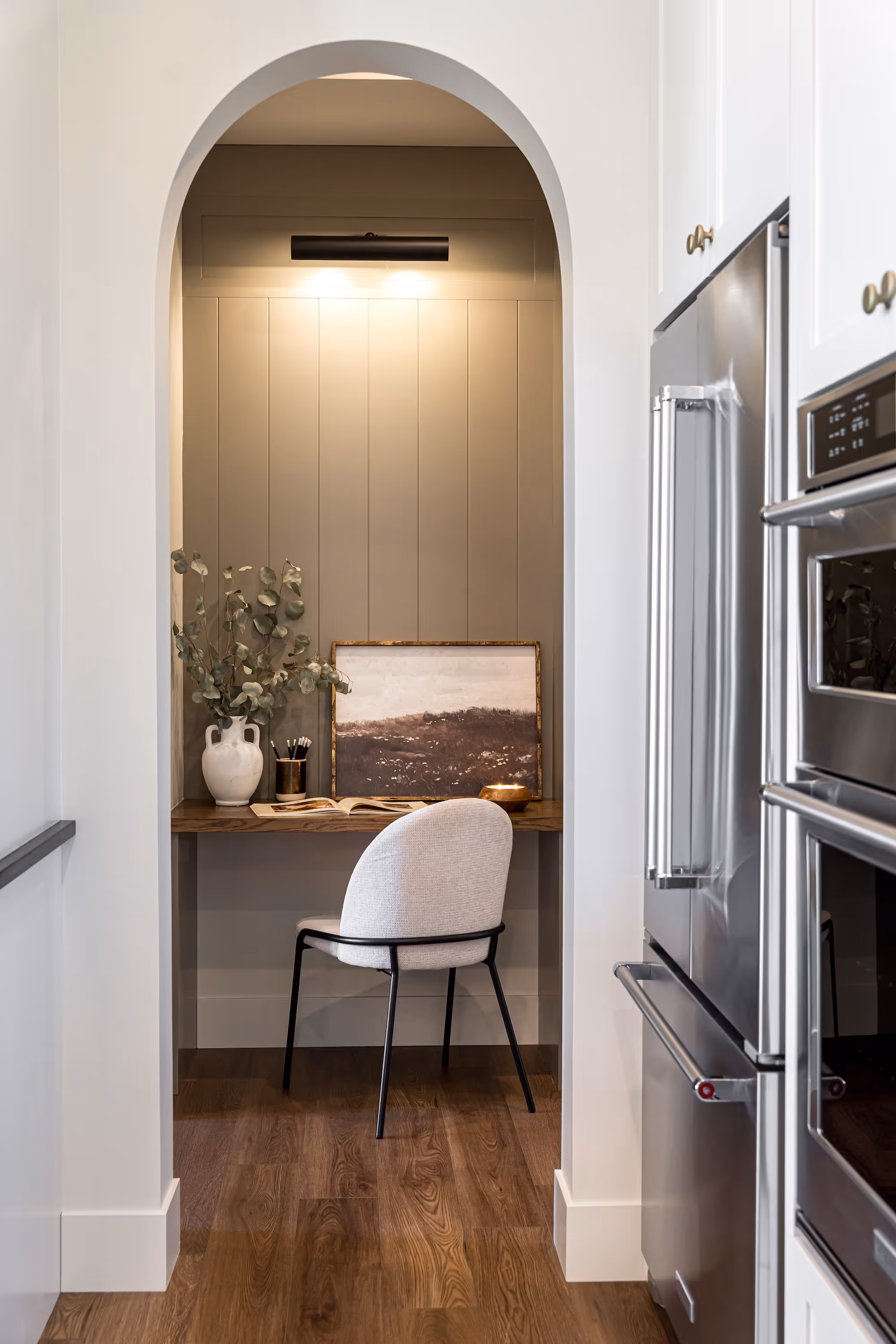 Small office nook off a kitchen