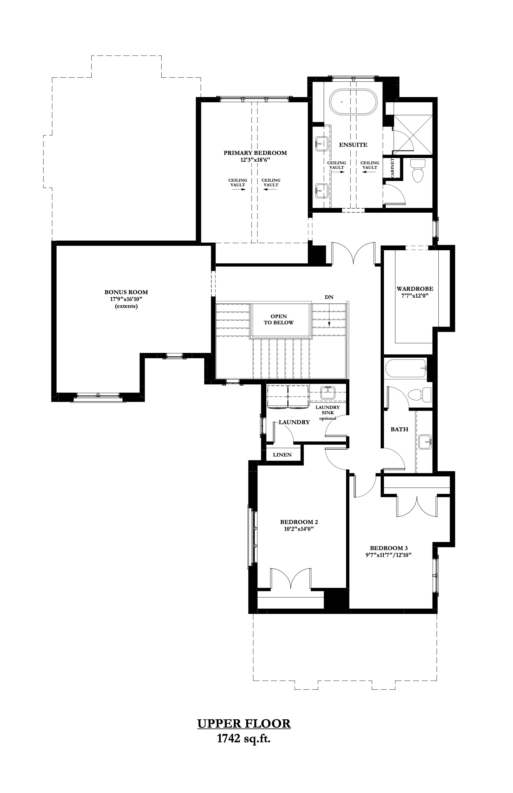 A floor plan of a two story house.