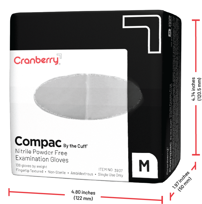 Compac bag standing upright