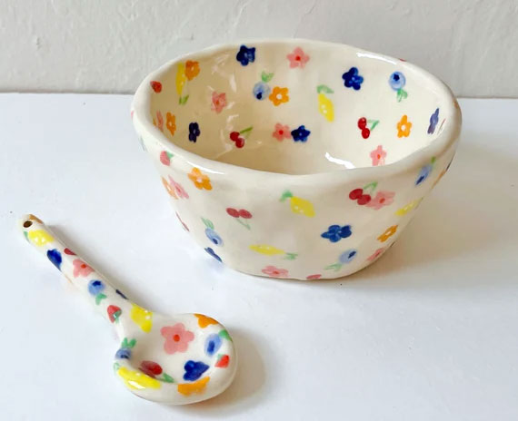 Hand-Building: Ice Cream bowl & Spoon Set  