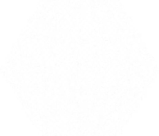 Hexagonal pattern with evenly spaced gold dots on a black background.