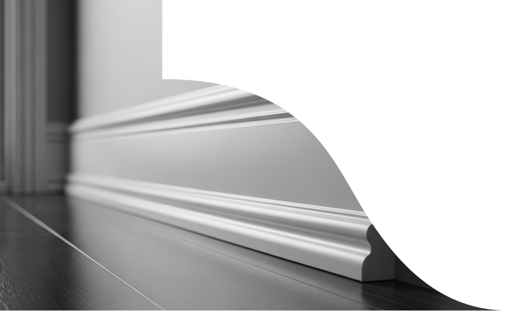 Colonial style architectural mouldings. 