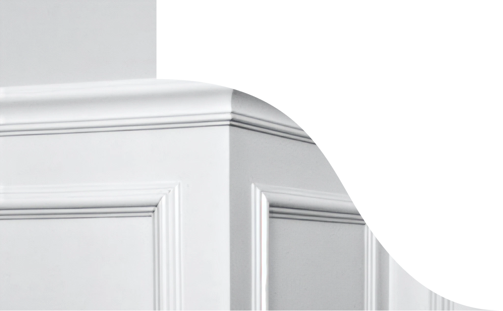 Colonial style architectural mouldings.