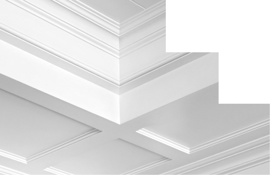 Art deco style architectural mouldings. 