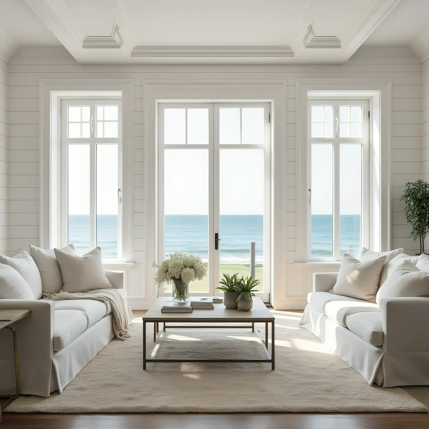 A bright Cape Cod style living room 