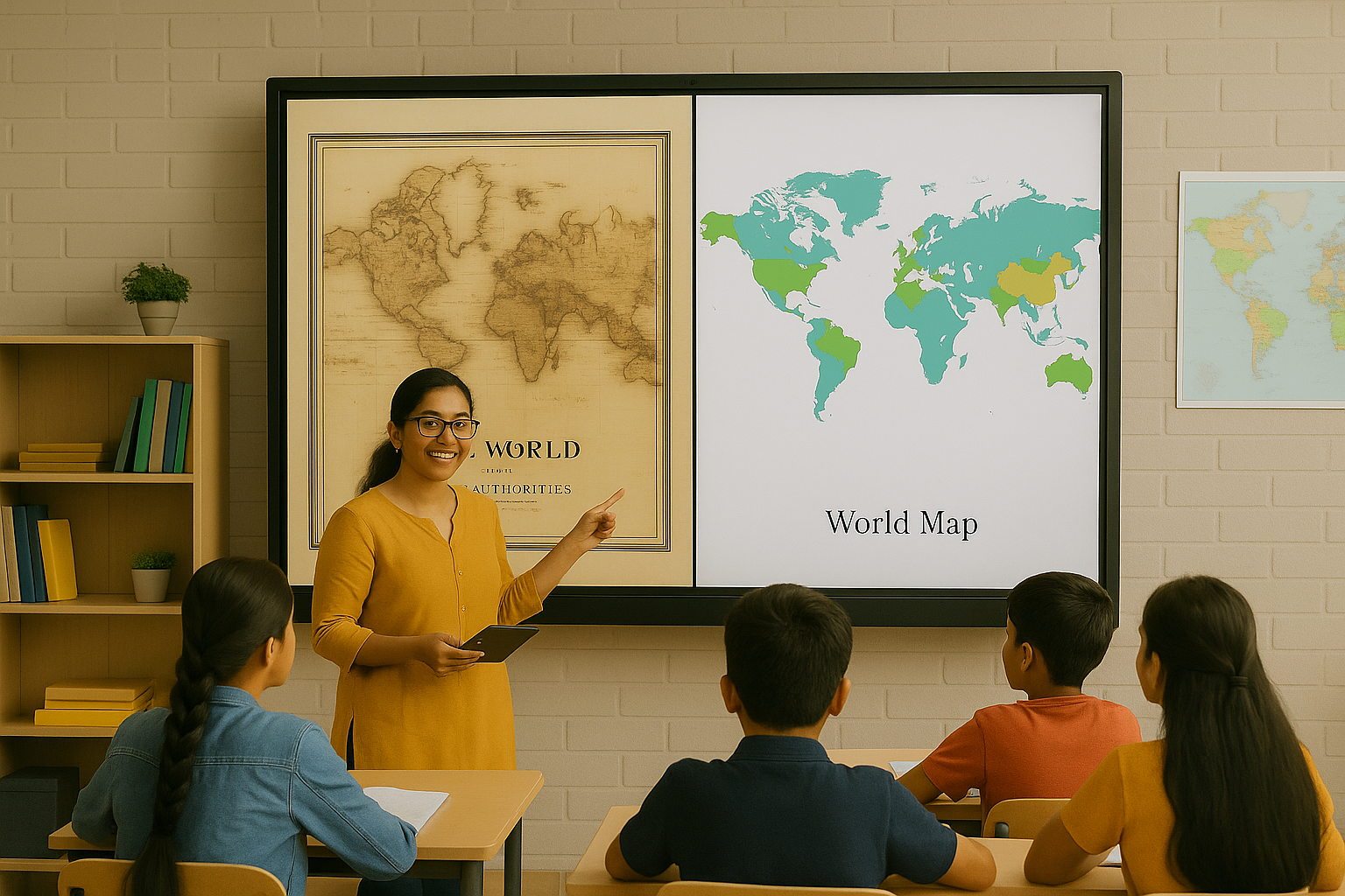 interactive panel in classroom 