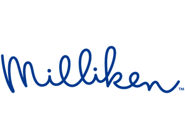 Milliken logo in blue cursive handwriting style.