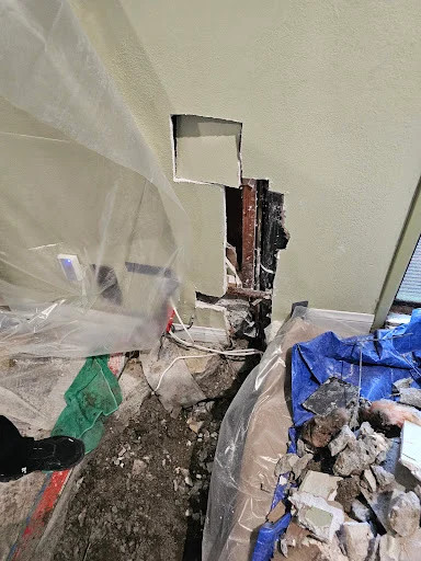 Bathroom plumbing Norwalk CT wall repair and exposed pipes