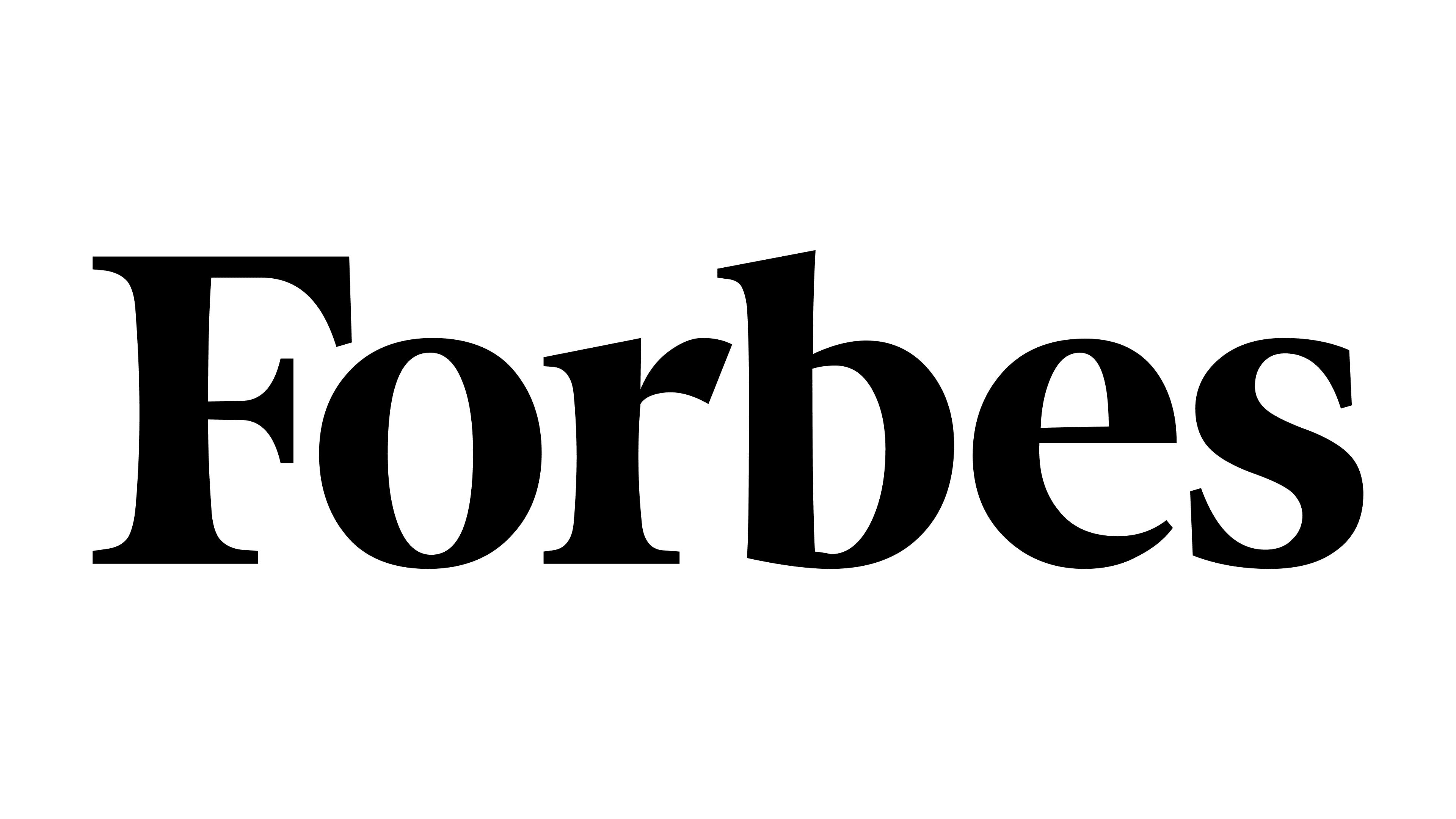 Forbes logo in bold black letters on a white background.