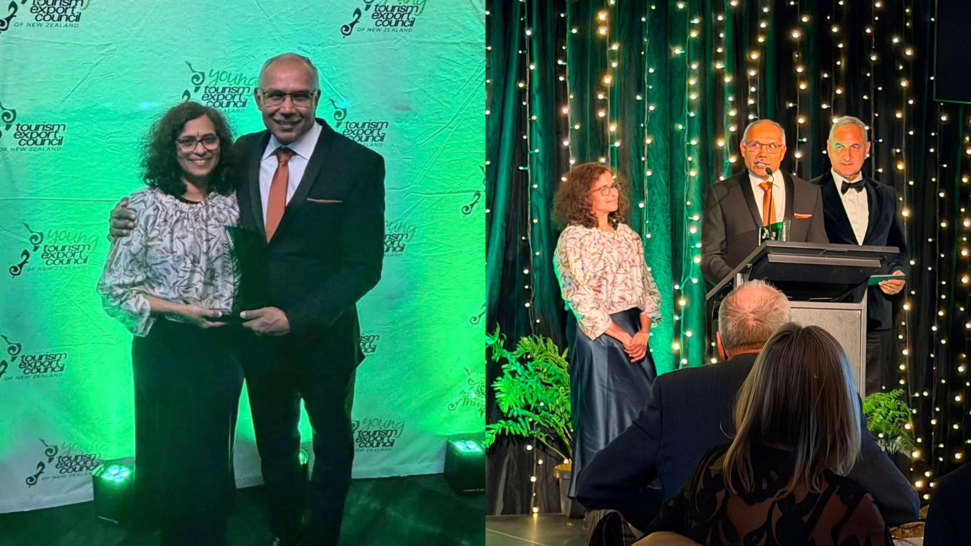 Bloomoon New Zealand team celebrating their Tourism Export Council Inbound Operator of the Year award