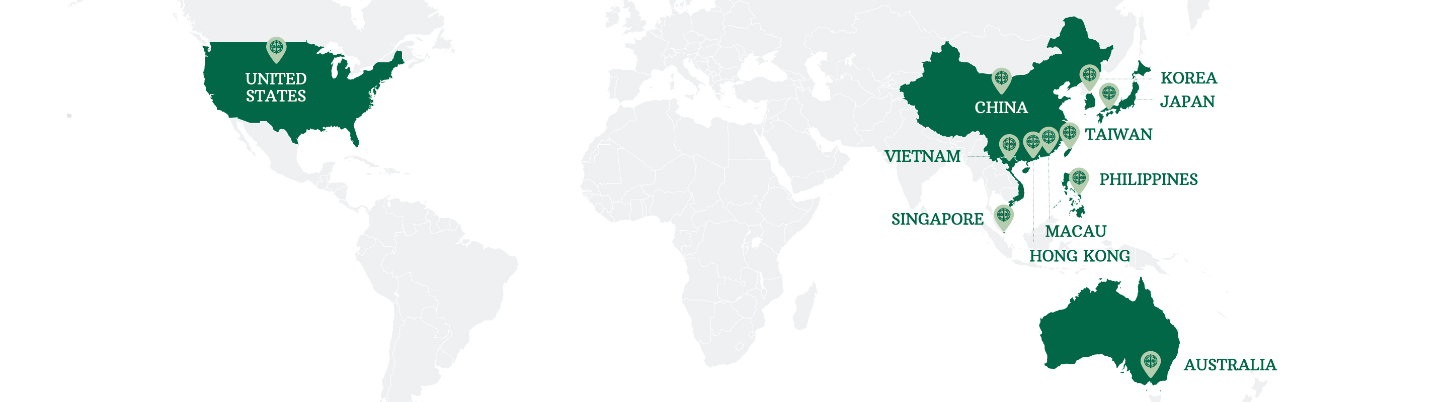 World map for Tim Ho Wan stores