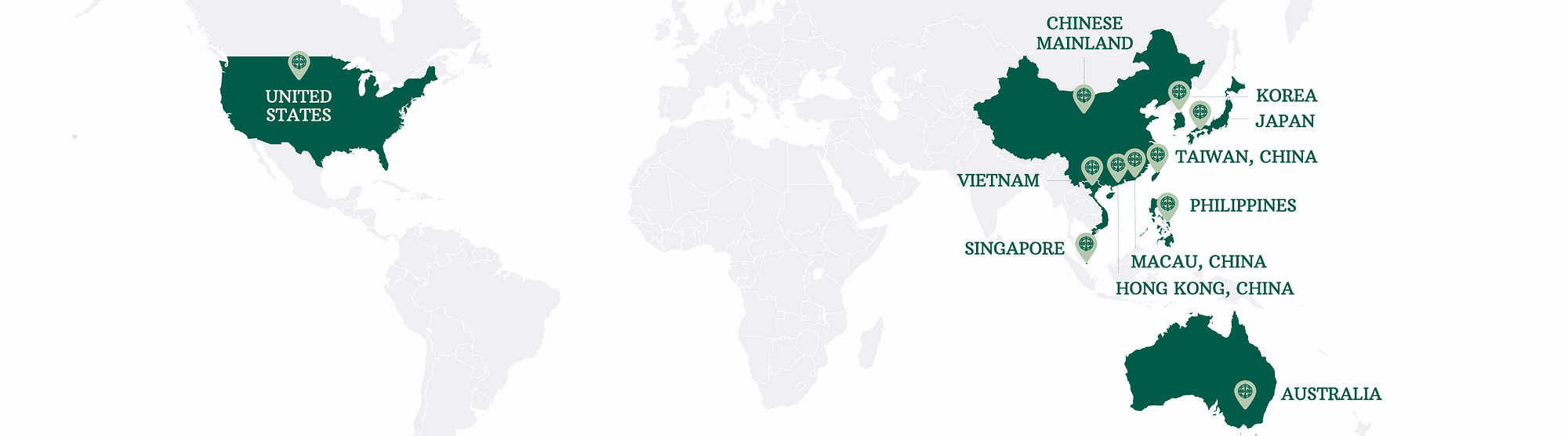 World map for Tim Ho Wan stores