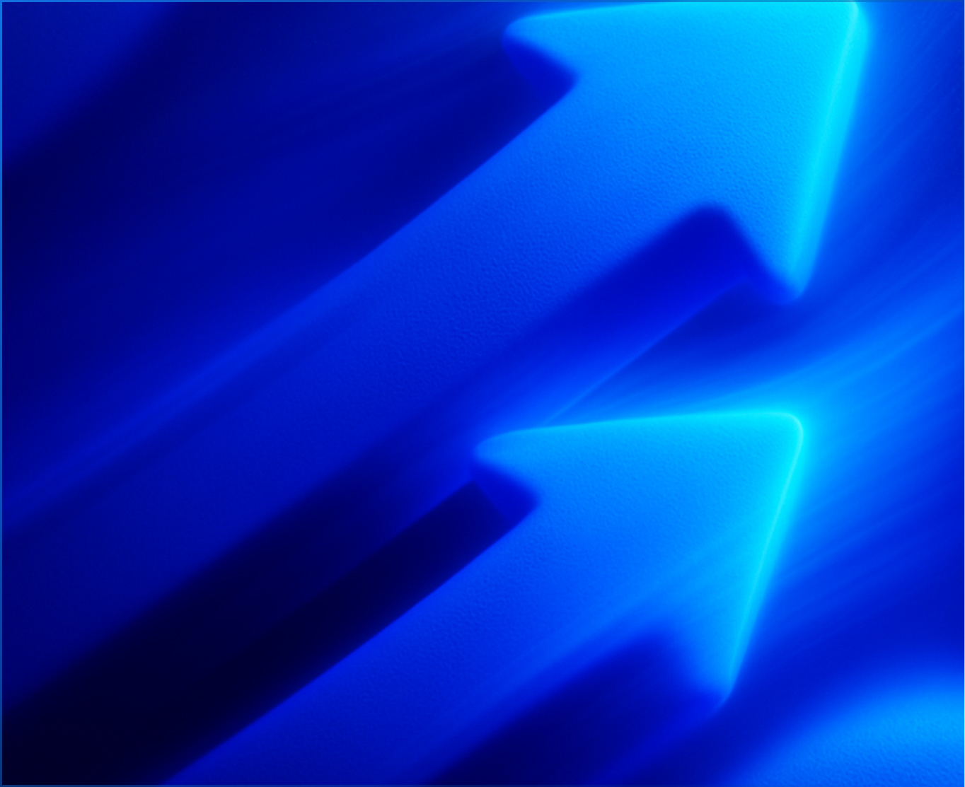 Decorative arrows in blue gradient background