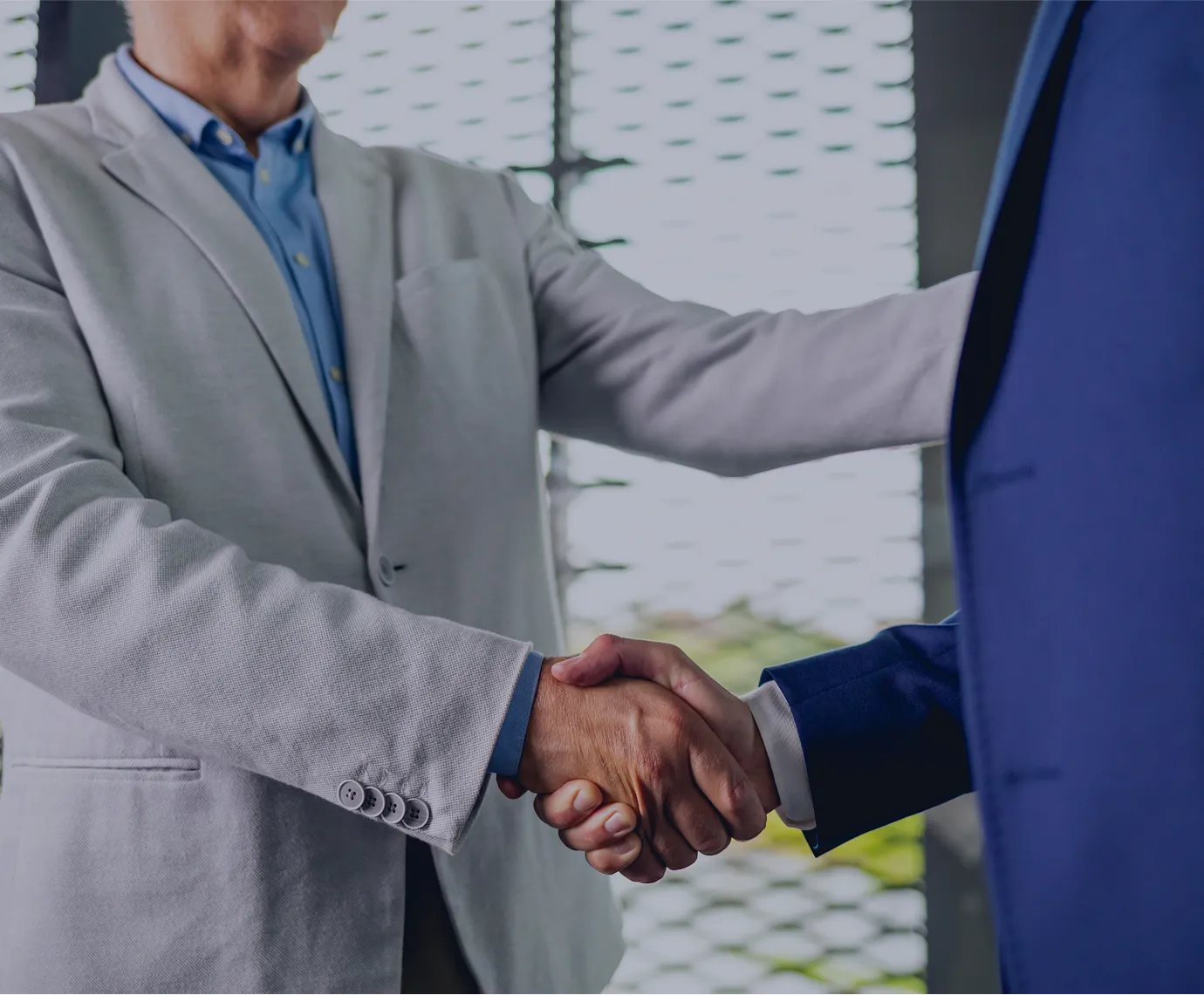 Business handshake symbolizing professional trust and partnership