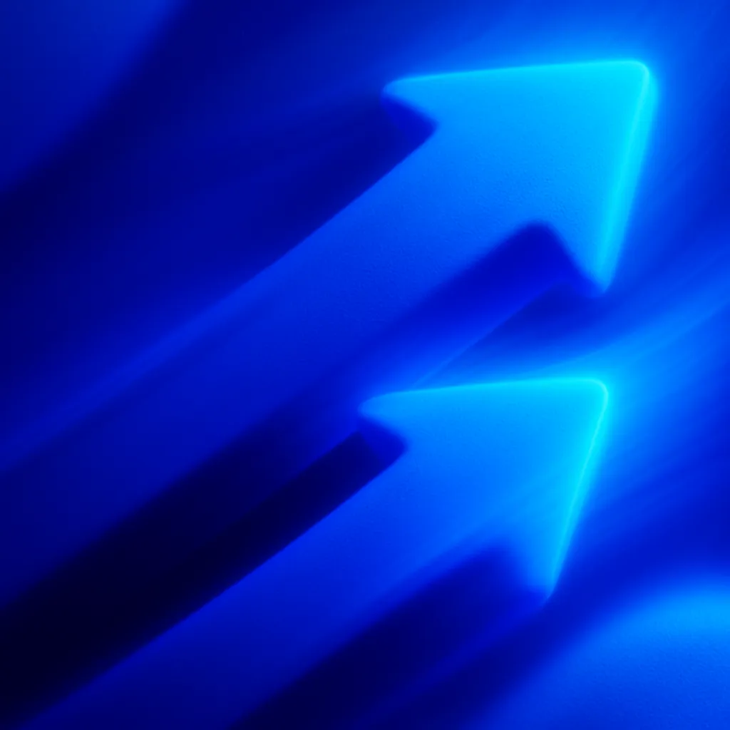 Decorative arrow blue gradient background 