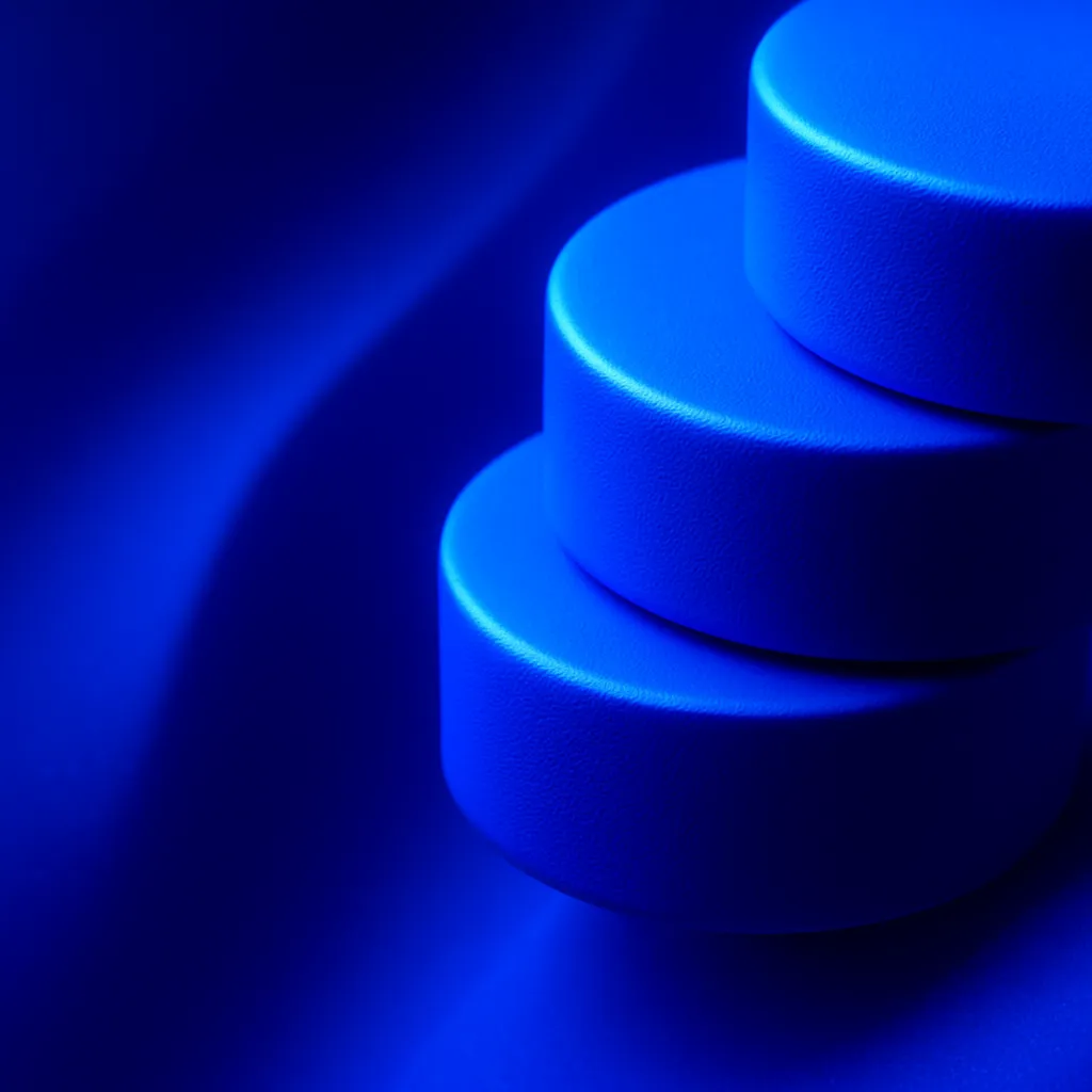 Layered blue circular steps symbolizing investment growth