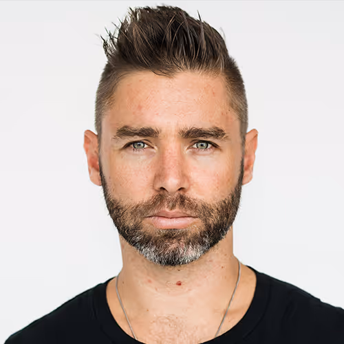 man with spike hair