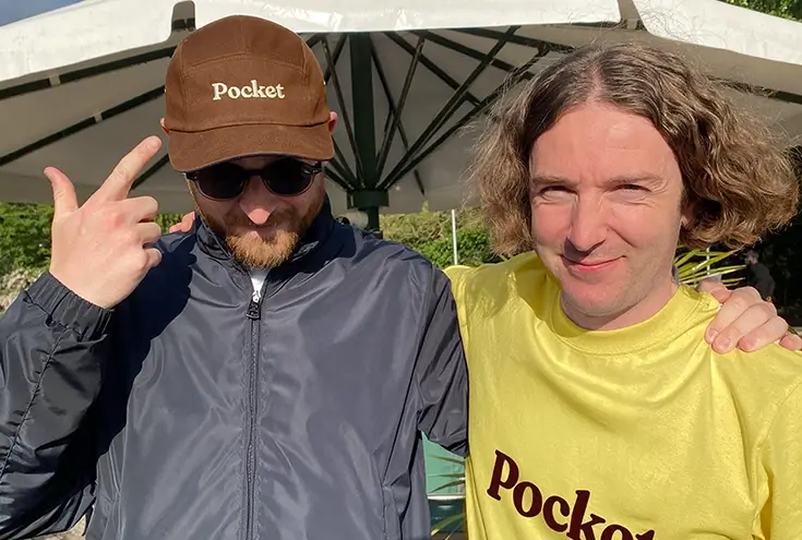 two men smiling