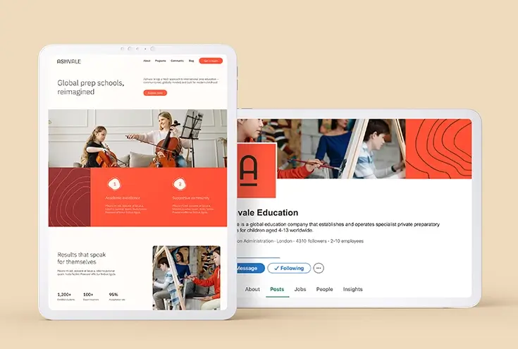 ashvale website design