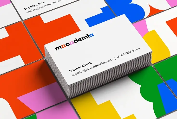 patterned business card design