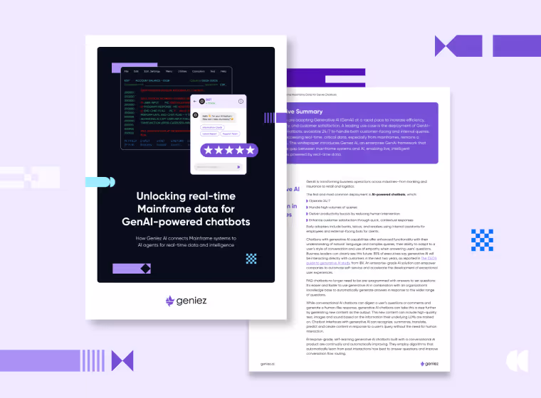 WhitepaperUnlocking real-time Mainframe data for GenAI-powered chatbots