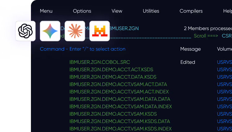 Generative AI for Mainframe, Connecting LLMs and AI-Agents to real-time mainframe data