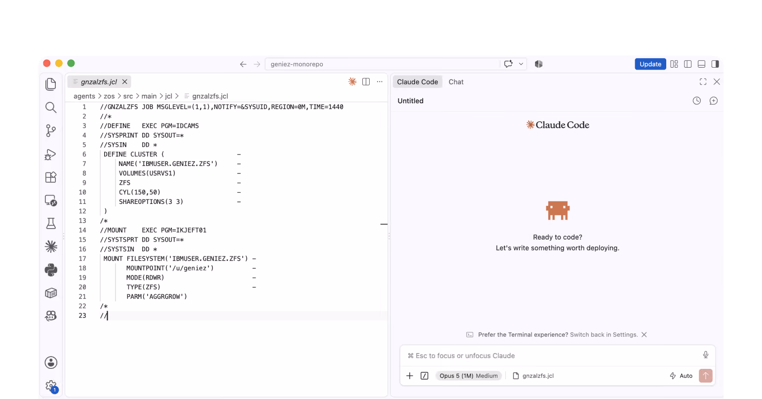 Mainframe AI- Genies AI Framework-generative and agentic AI to the mainframe