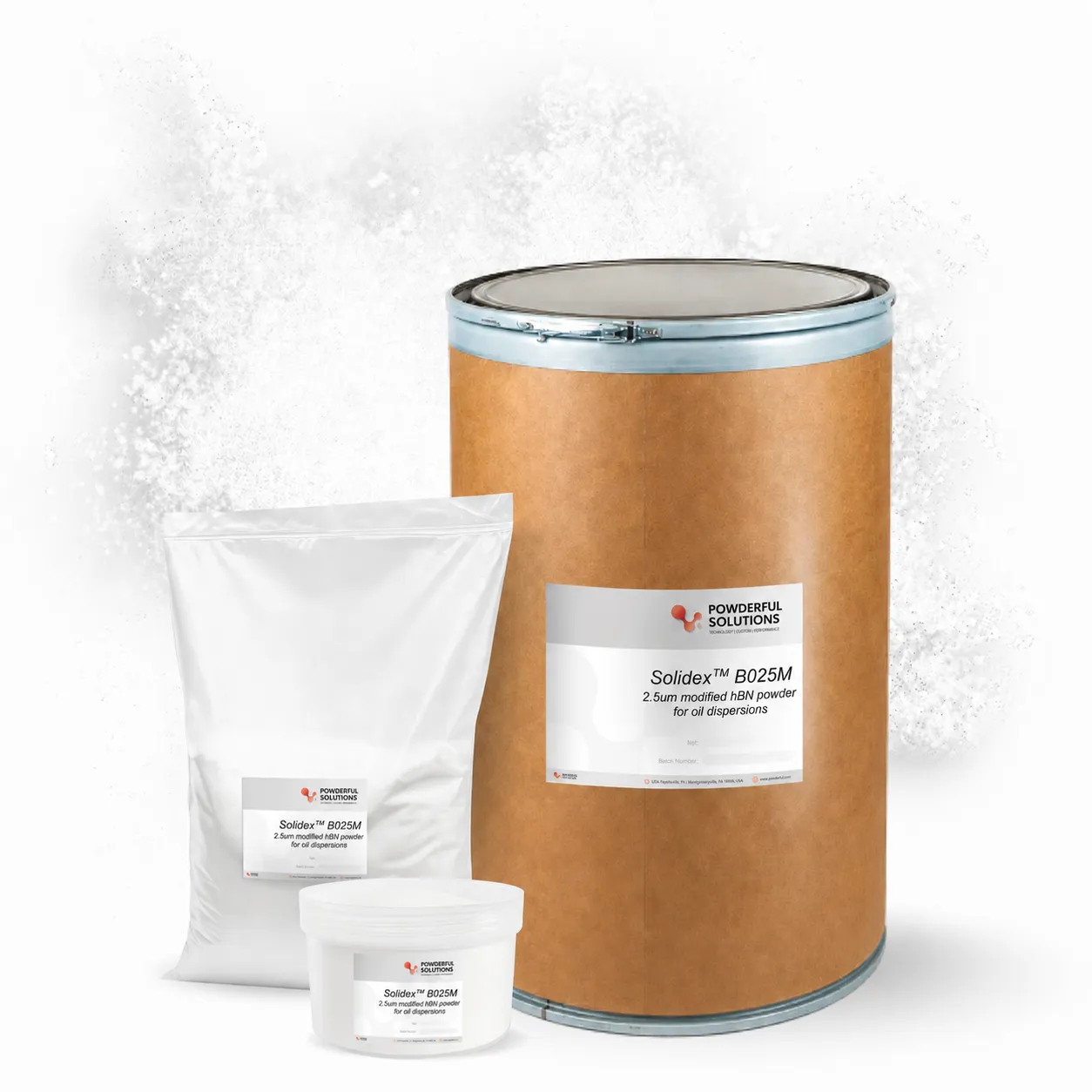 SolidexTM B025M 2.5um modified hBN powder for oil dispersions