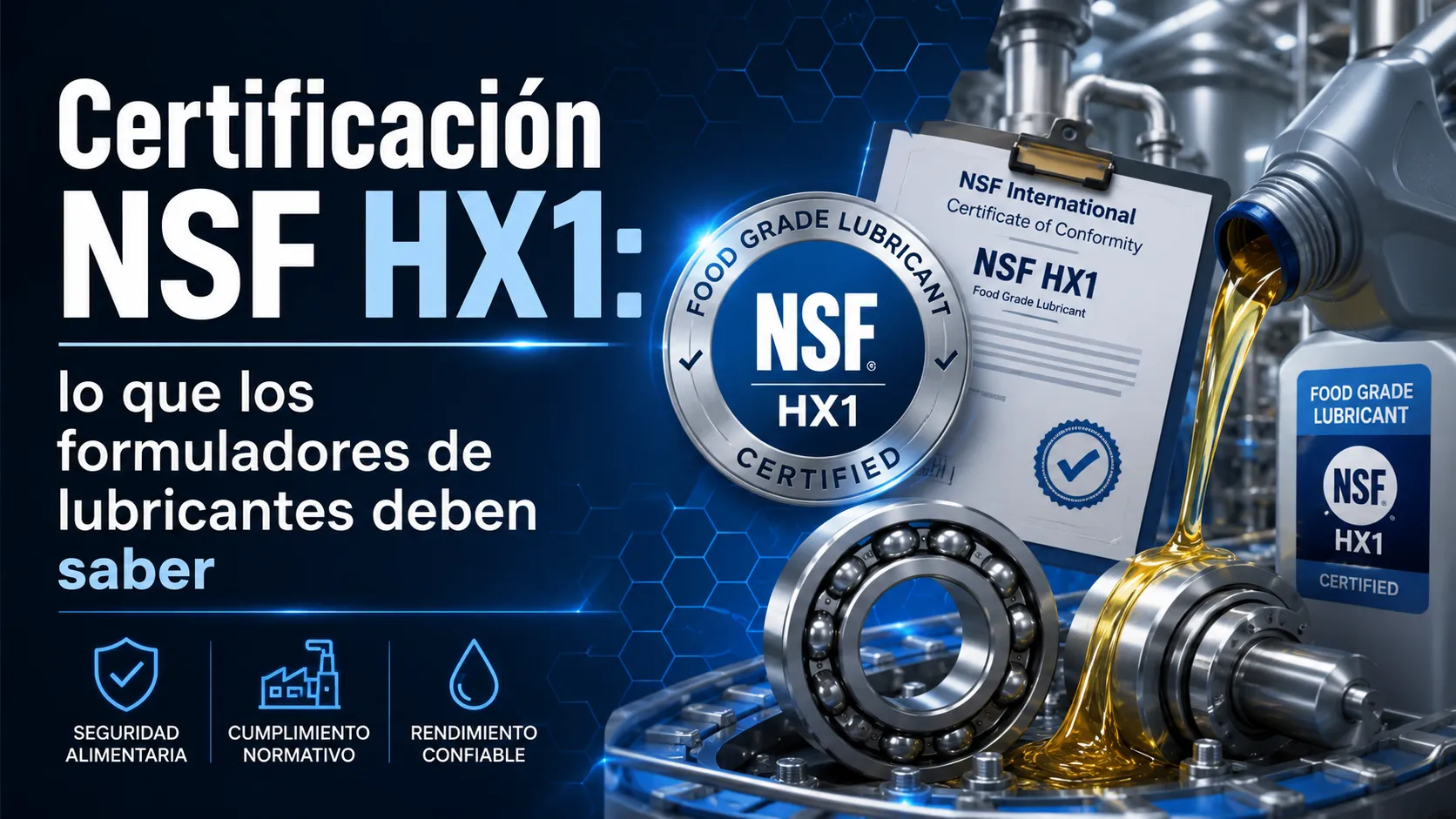 Certificación NSF HX1: lo que los formuladores de lubricantes deben saber