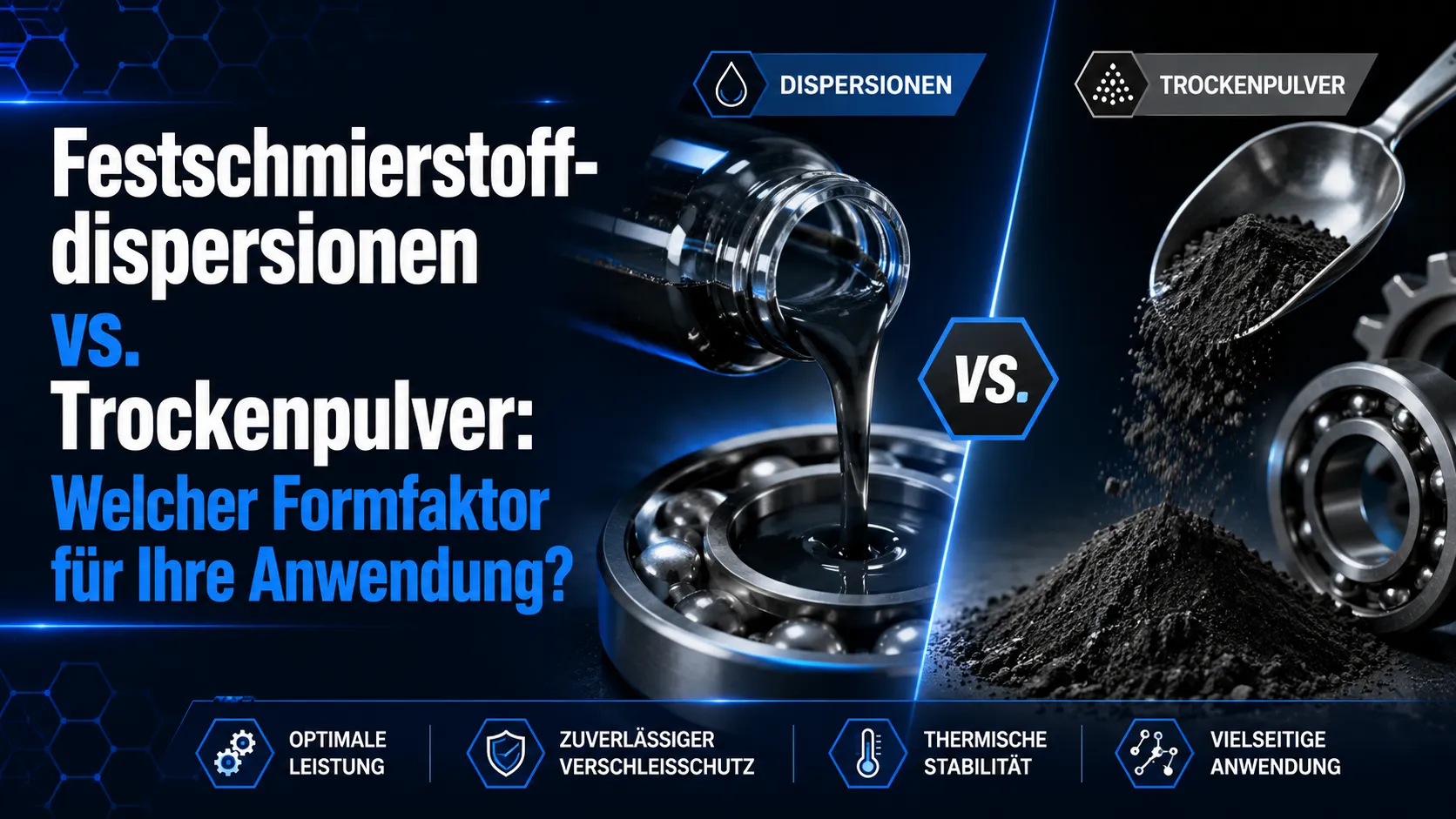 Festschmierstoffdispersionen vs. Trockenpulver: Welcher Formfaktor für Ihre Anwendung?