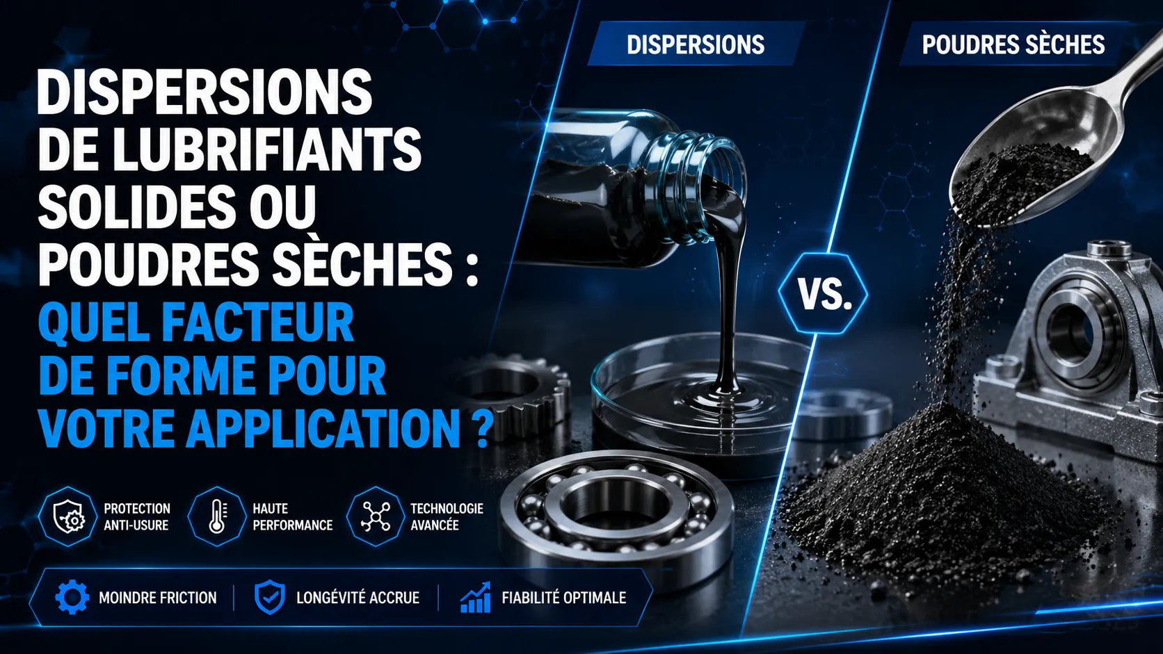 Dispersions de lubrifiants solides ou poudres sèches : quel facteur de forme pour votre application ?