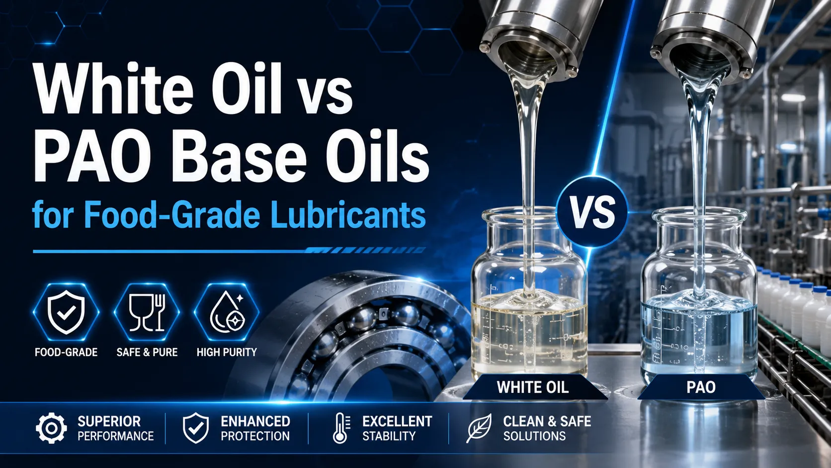 White Oil vs PAO Base Oils for Food-Grade Lubricants